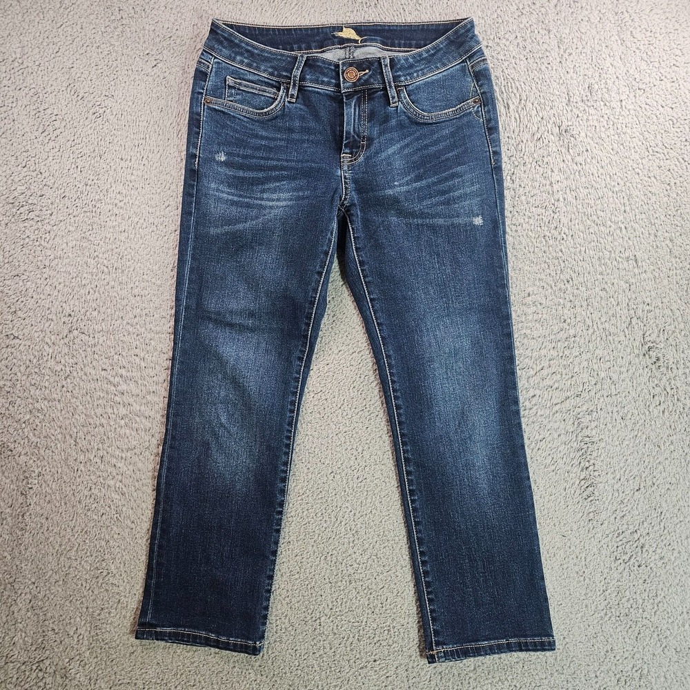 Tommy Bahama Jeans‎ Women  27x24 Crop Dark Wash Zip Fly Stretch